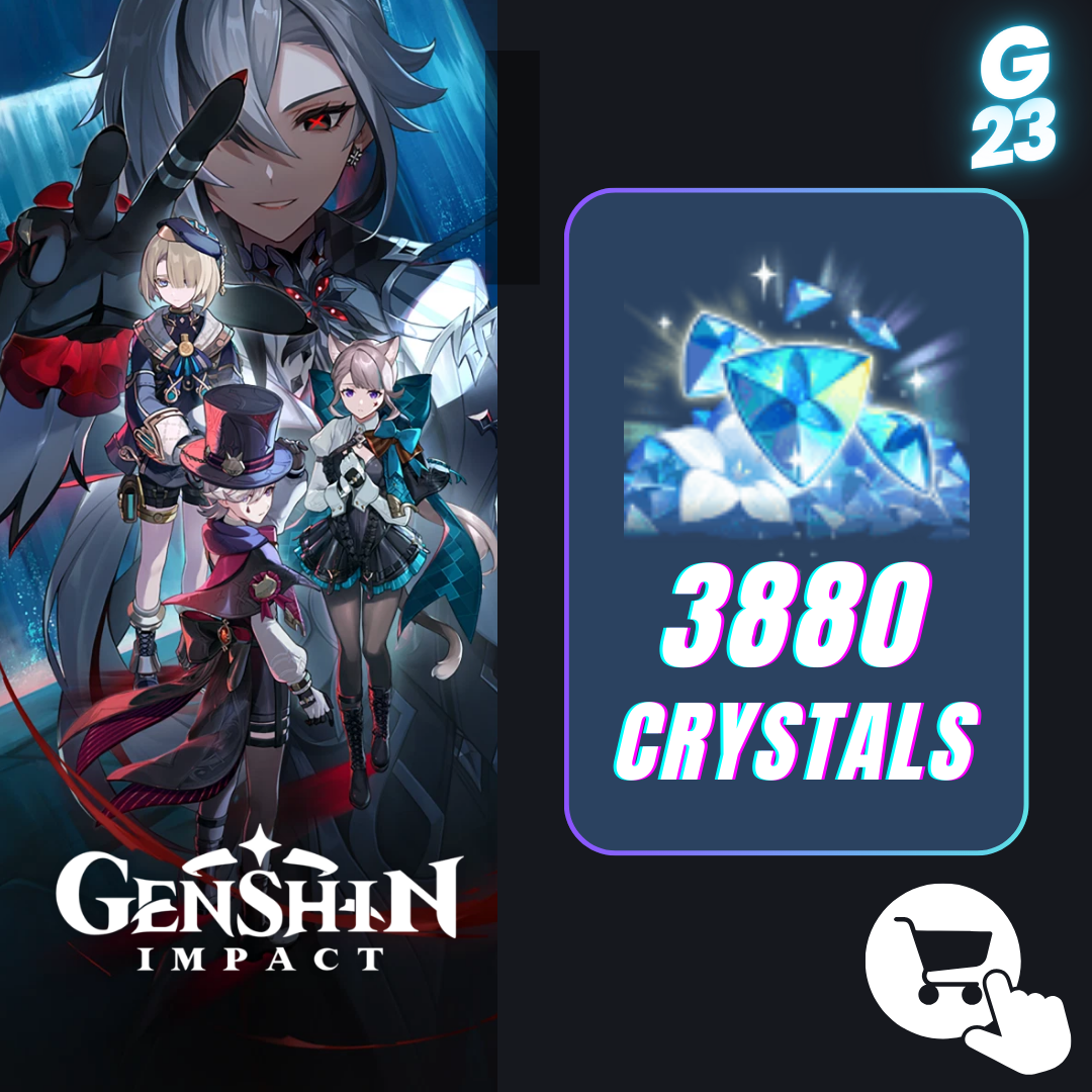 Genshin : 3880 Genesis Crystals (3280 + 600 Bonus)